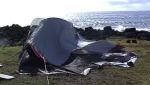 tent down